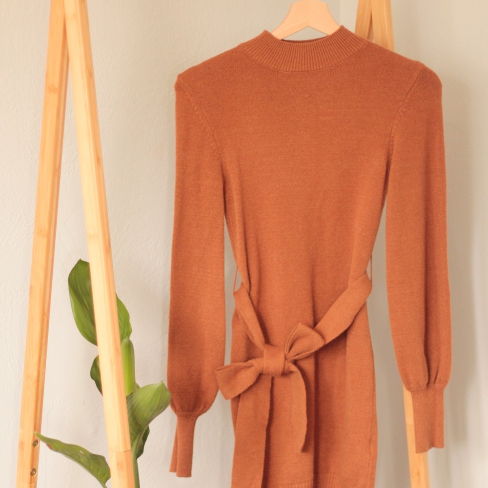 Forever 21  Belted Turtleneck Knit Dress